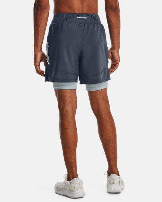 Men's UA Launch Elite 2-in-1 5'' Shorts, Gray, pdpMainDesktop image number 1